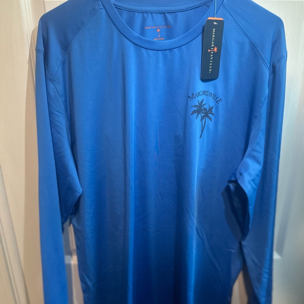 Margaritaville Blue Rash Guard Swim Shirt